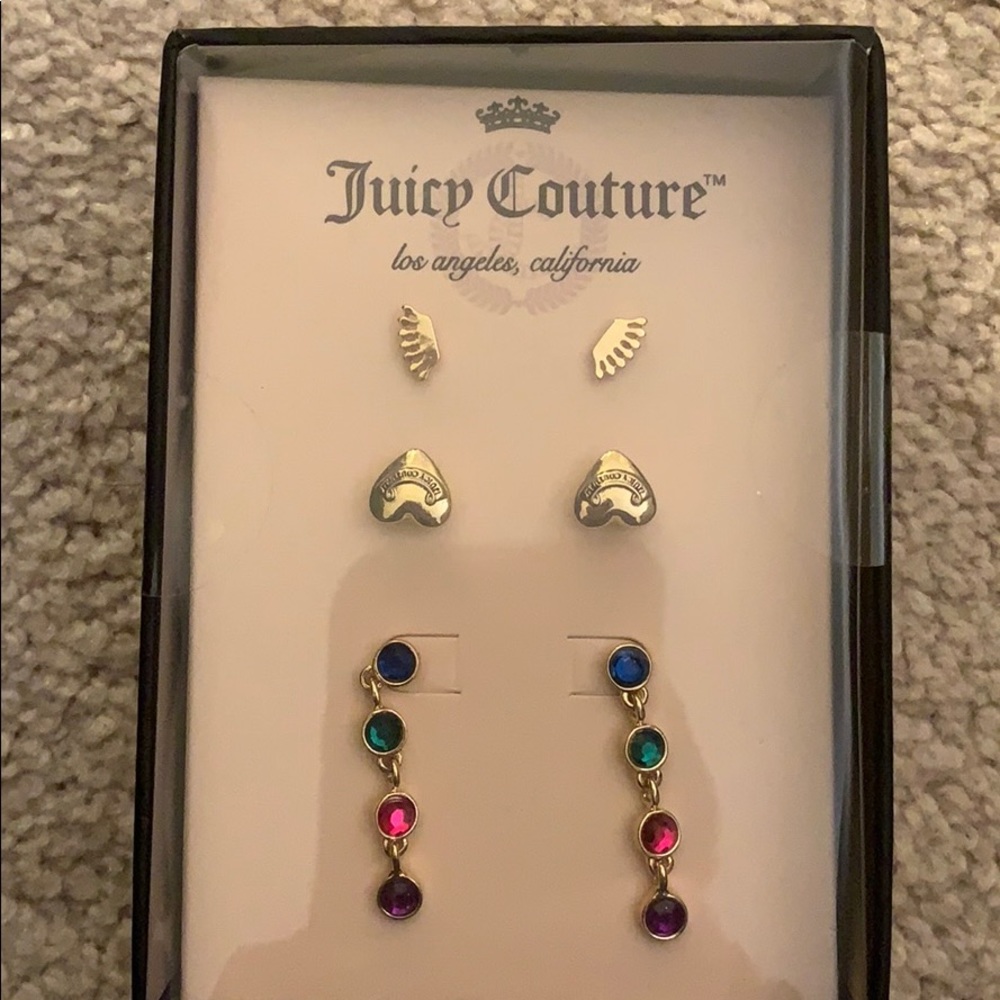 Juicy couture earrings set of 3